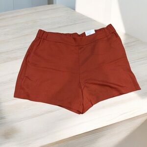 Nine West High Waist Shorts in Rust